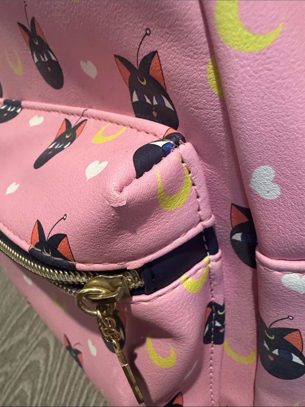 Pink Luna Print Kids Mini Backpack